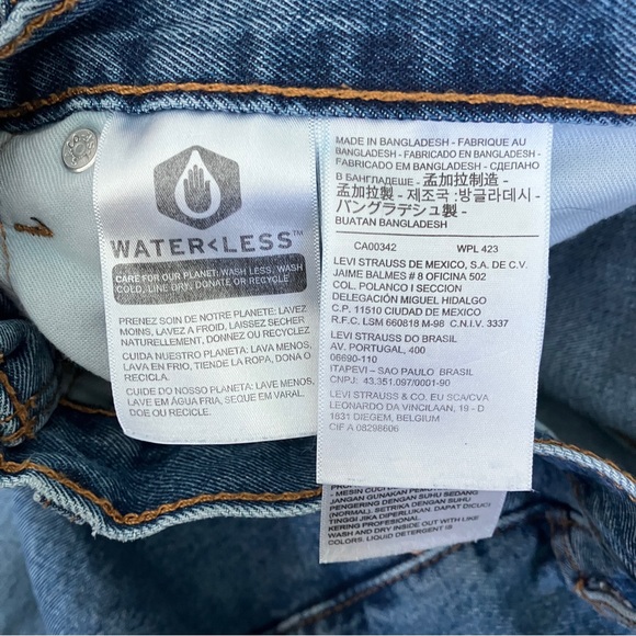 Levi's 516 Slim Straight Leg Blue Dad Jeans - Picture 6 of 7